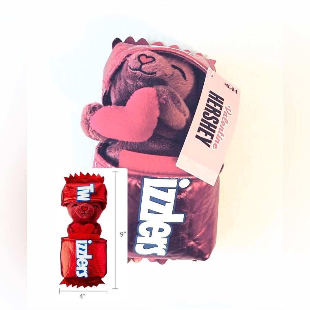 Hershey's Twizzlers Candy Wrap Red Teddy Plush